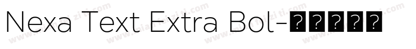 Nexa Text Extra Bol字体转换